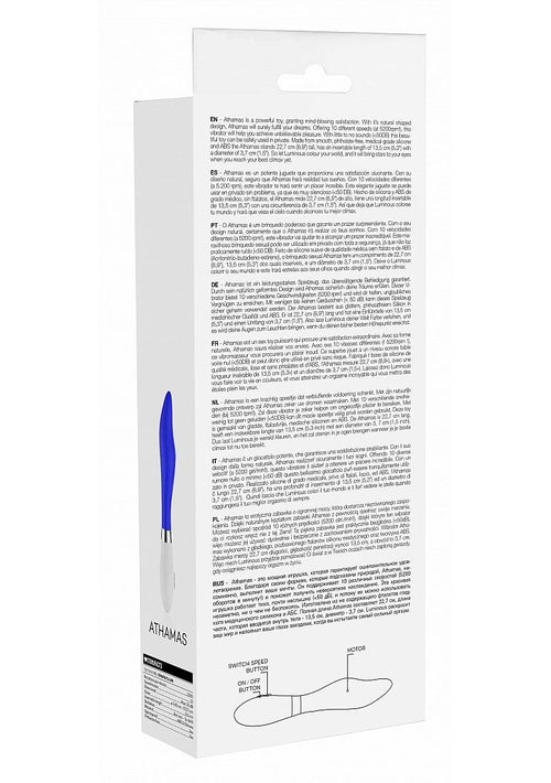 Athamas Ultra Soft Silicone Vibrator Neon Royal Blue