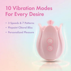 Play With Me Romantic Rose Vibrator Pink