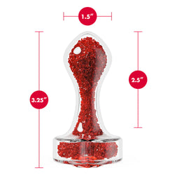 Oh My Gem Lustre Glass Anal Plug Ruby