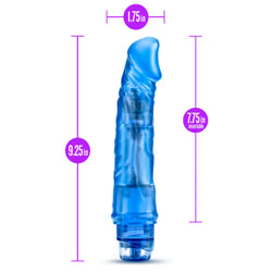 B Yours Vibe 6 Vibrating Dildo Blue 8.5-Inch