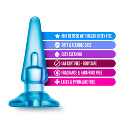 B Yours Basic Blue Anal Plug 4-Inch