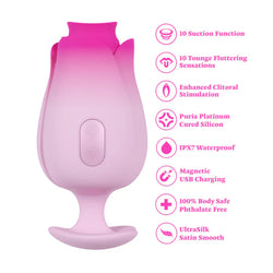 Aria Tulip Trance Suction Vibrator Pink