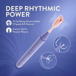 Juno Oscillating Wand Vibrator Purple