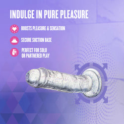 Naturally Yours Gala Sparkling Dildo Clear 6"
